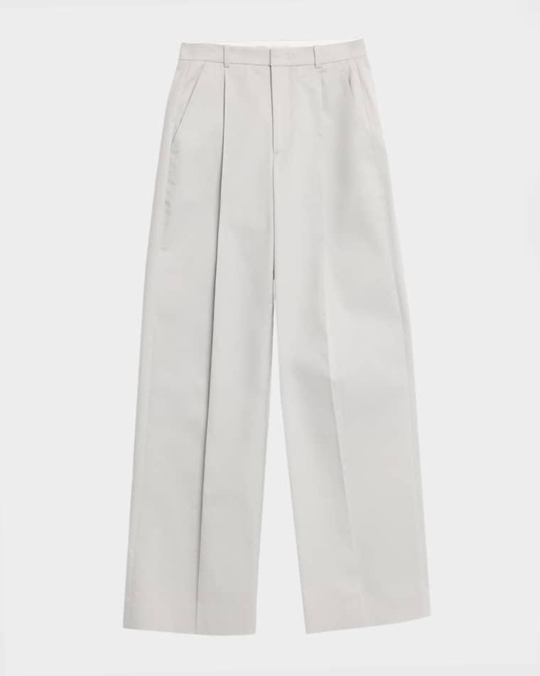 Camille Mid-Rise Cotton-Blend Trousers by VINCE