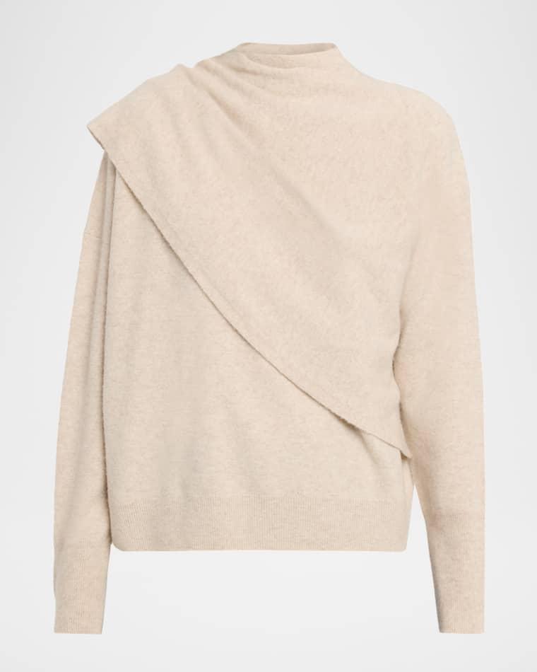 Cashmere-Blend Draped Sweater by VINCE