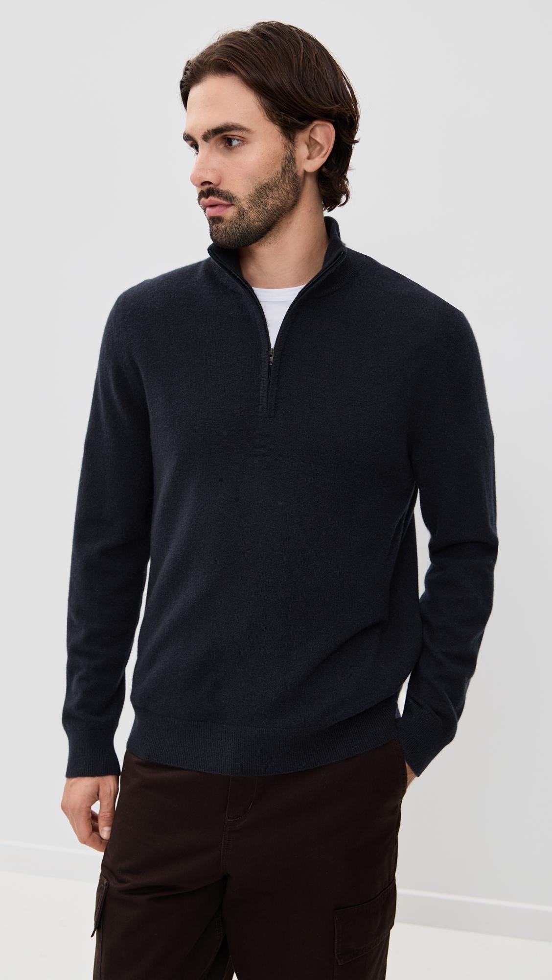 Cashmere Quarter Zip Sweater by VINCE