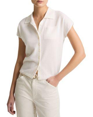 Cashmere & Silk Polo Sweater by VINCE