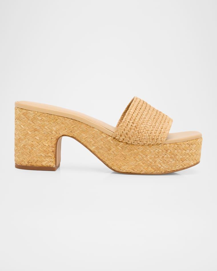 Clarita Raffia Platform Sandals by VINCE