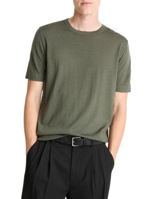 Classic Fit Short Sleeve Wool Sweater by VINCE