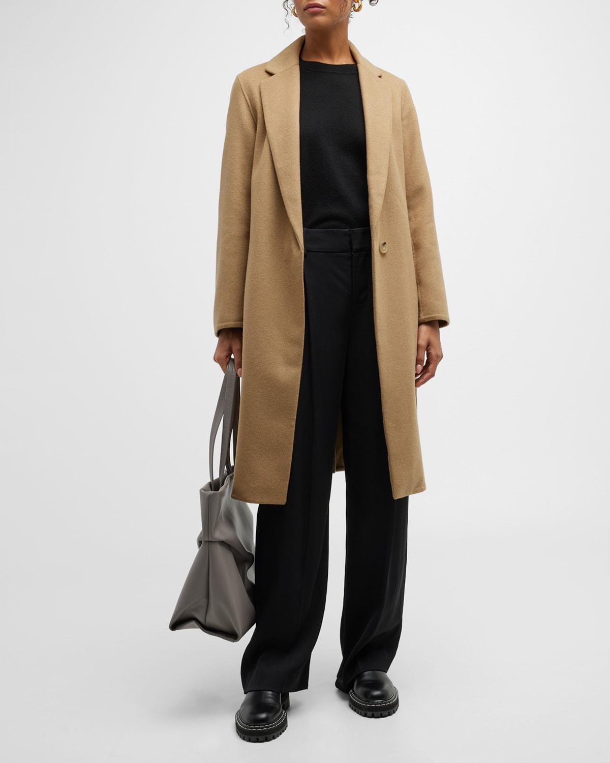 Classic Straight Wool-Blend Coat by VINCE