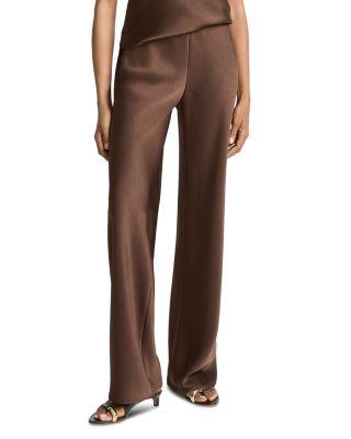 Colette High Waist Fluid Satin Bias Pants by VINCE