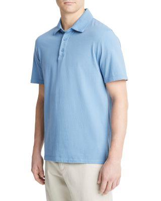 Cotton Knit Polo Shirt by VINCE