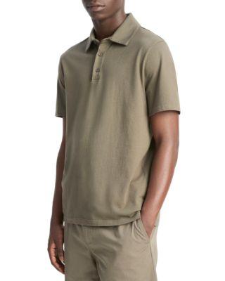 Cotton Knit Polo Shirt by VINCE