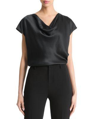 Cowl Neck Silk Blouse by VINCE