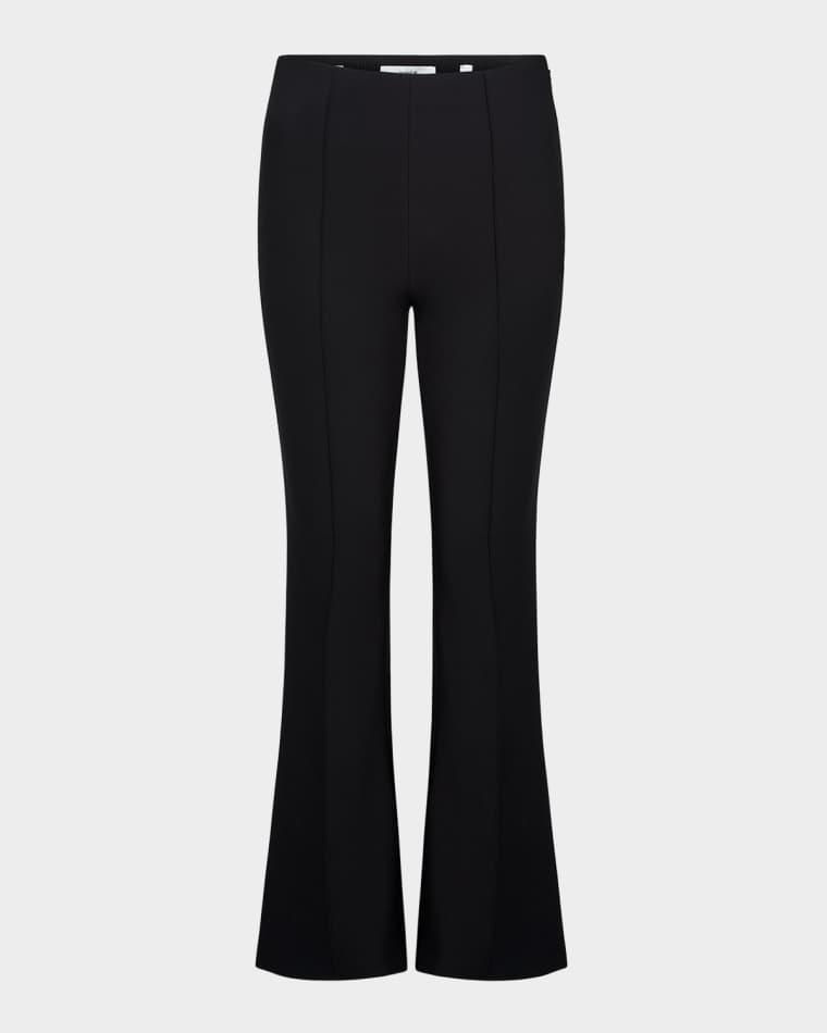 Cropped Flare-Leg Pintuck Pants by VINCE