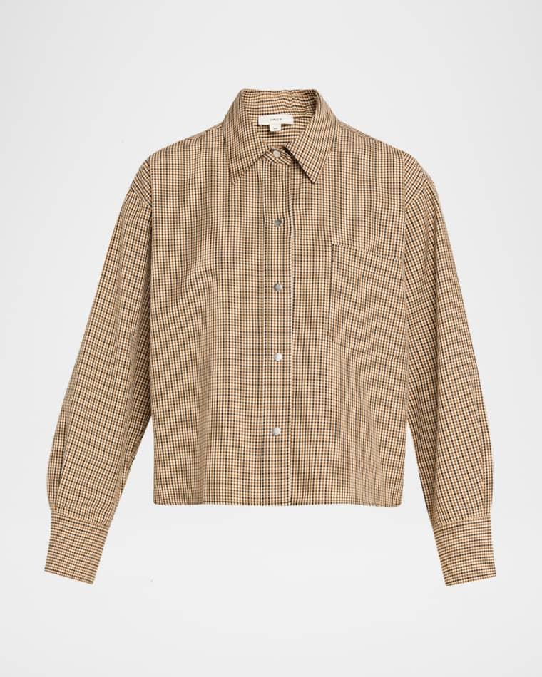 Cropped Long-Sleeve Shirt by VINCE