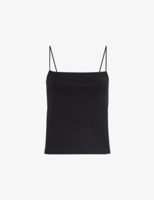Cropped slim-fit stretch-cotton top by VINCE