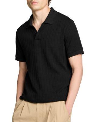 Drop Needle Stripe Short Sleeve Polo by VINCE