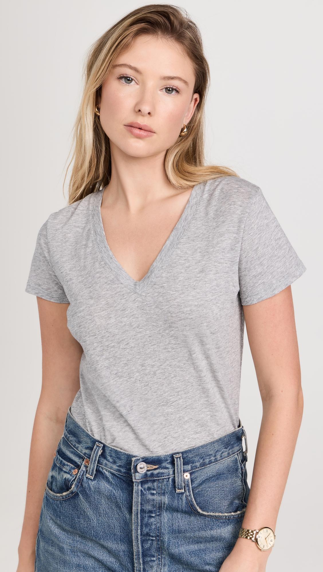 Essential V Neck Tee by VINCE