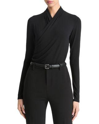 Fixed Wrap Long Sleeve Top by VINCE