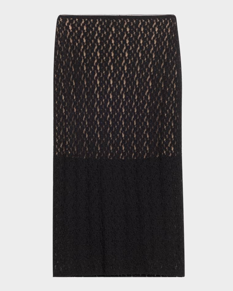 Floral Smocked Midi Skirt by VINCE