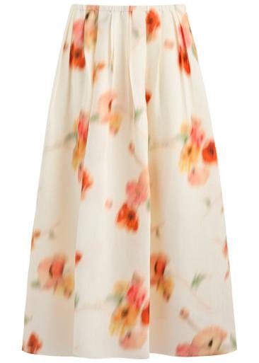 Floral-print midi skirt by VINCE