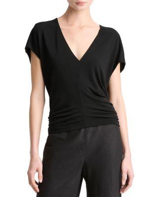 Flutter Sleeve V Neck Top by VINCE