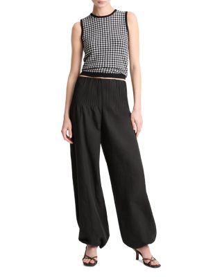 Gingham Knit Tank by VINCE