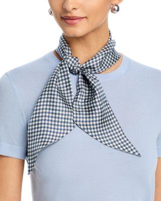 Gingham Silk Ribbon Scarf by VINCE