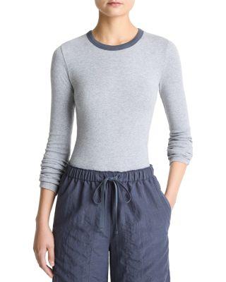 Heather Tipped Long Sleeve Tee by VINCE