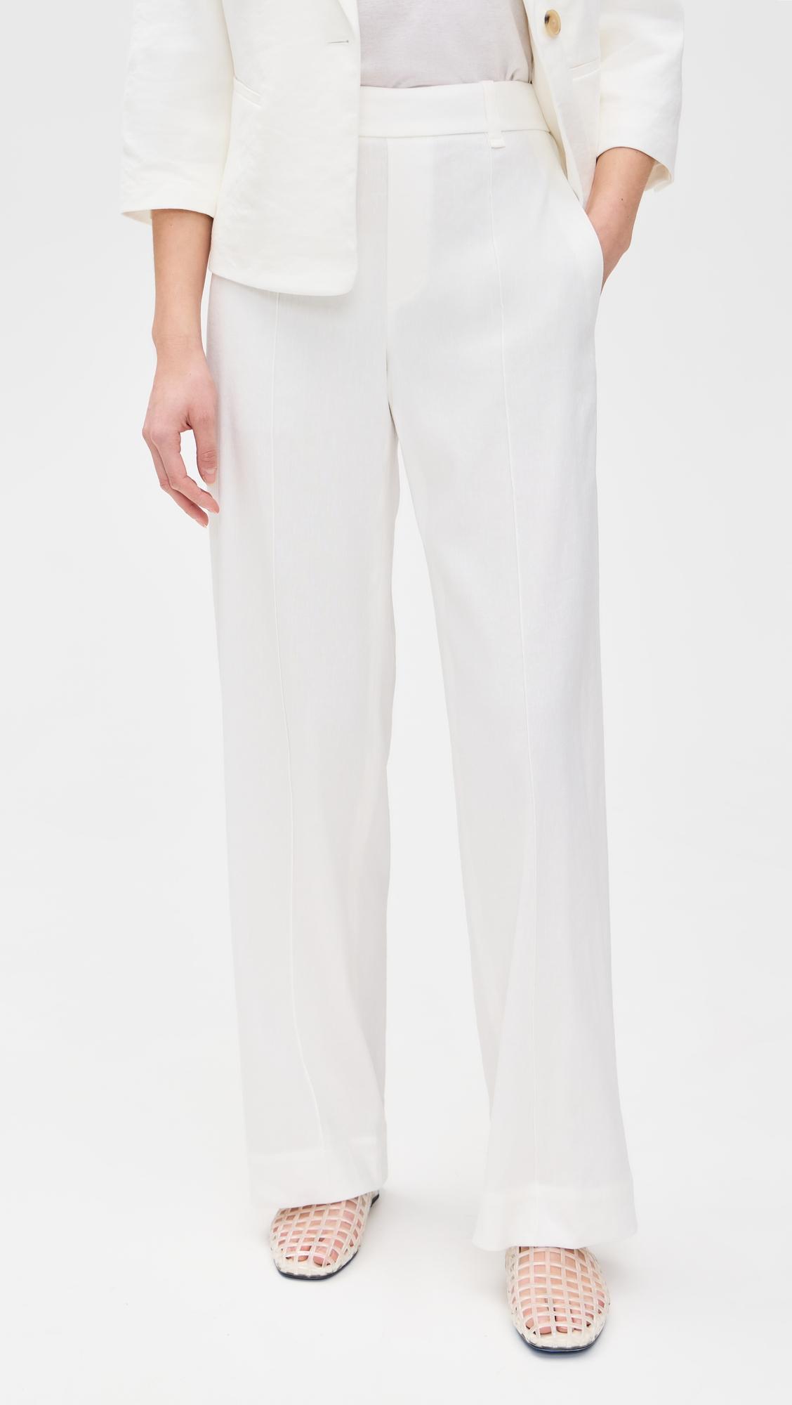 High Rise Pull On Linen Pants by VINCE