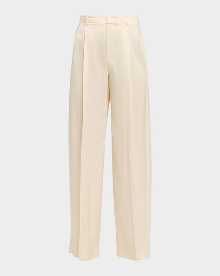 High-Rise Satin Trousers by VINCE