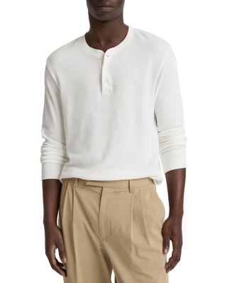 Jacquard Rib Long Sleeve Henley by VINCE