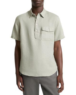 Linen Half Placket Shirt by VINCE