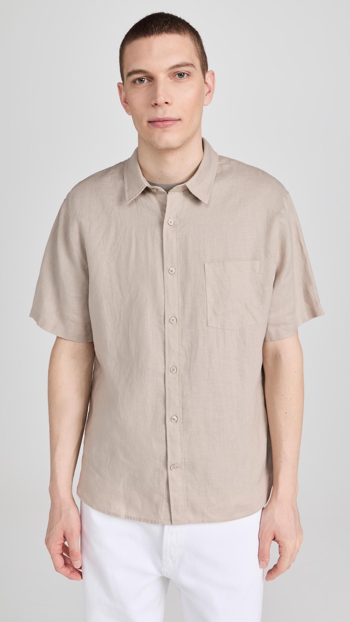 Linen Short Sleeve Shirt by VINCE