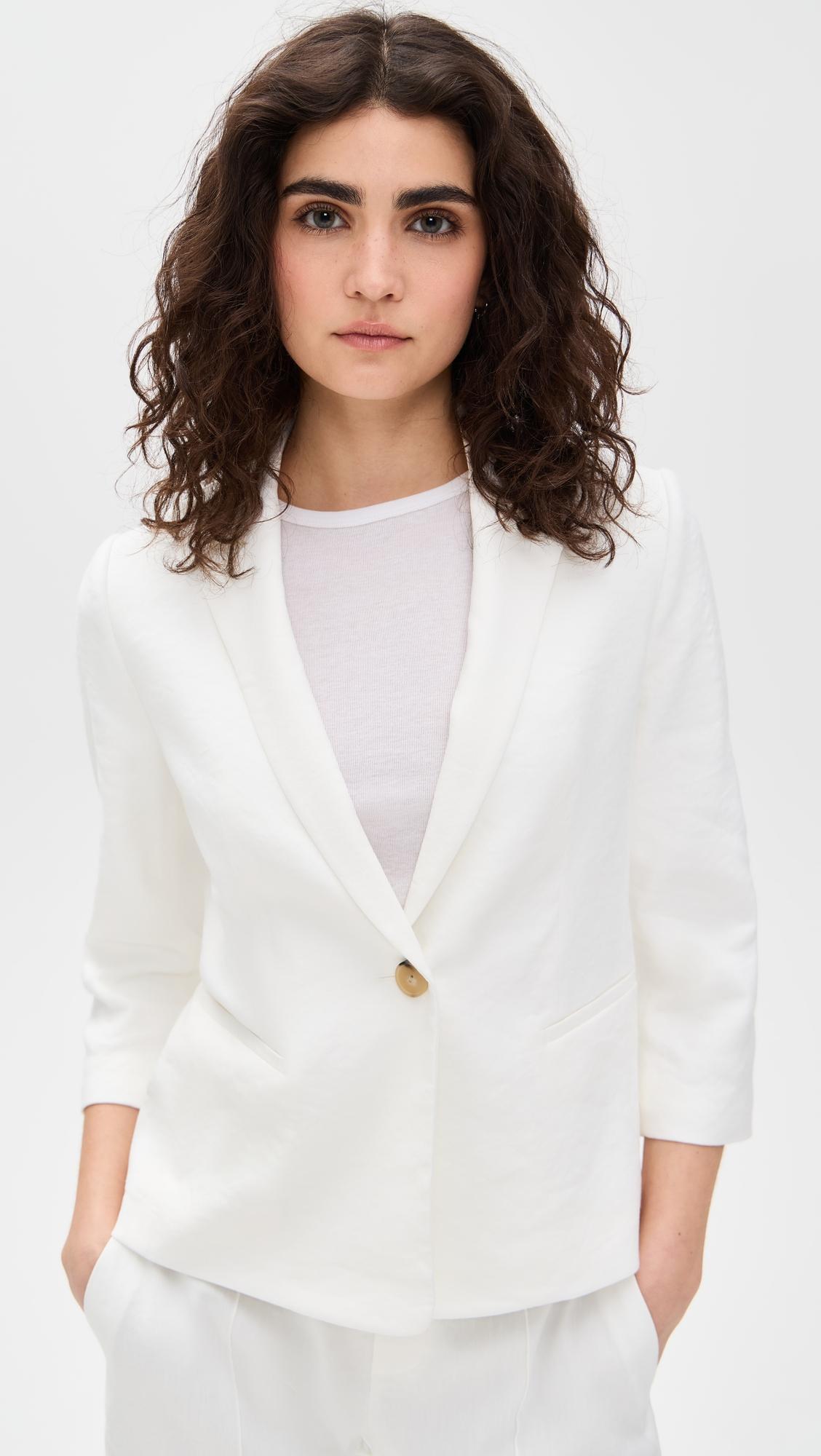 Linen Shrunken Blazer by VINCE