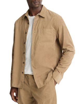 Long Sleeve Button Front Corduroy Shirt by VINCE