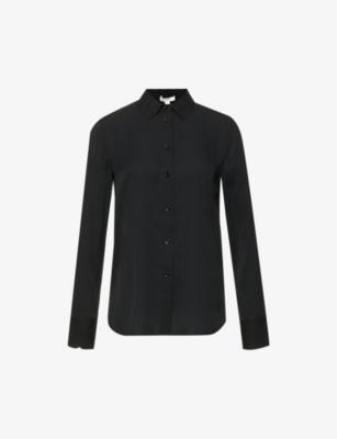 Long-sleeved slim-fit stretch-silk shirt by VINCE
