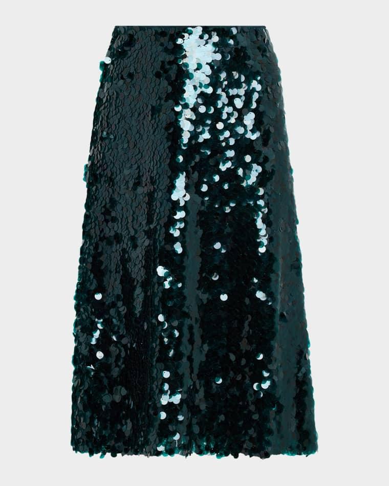 Lucite Straight Sequin Skirt by VINCE