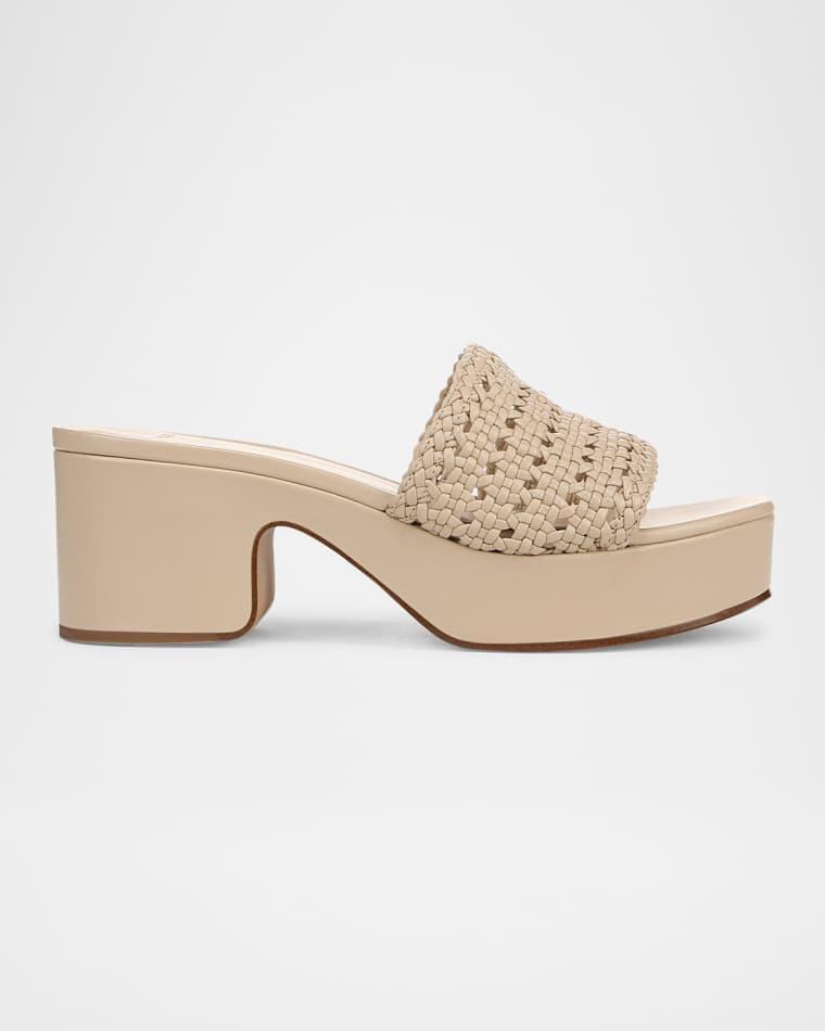 Margo Crochet Leather Platform Sandals by VINCE