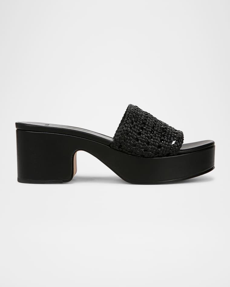 Margo Crochet Leather Platform Sandals by VINCE
