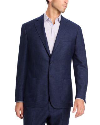 Melange Solid Unstructured Slim Fit Suit Jacket by VINCE