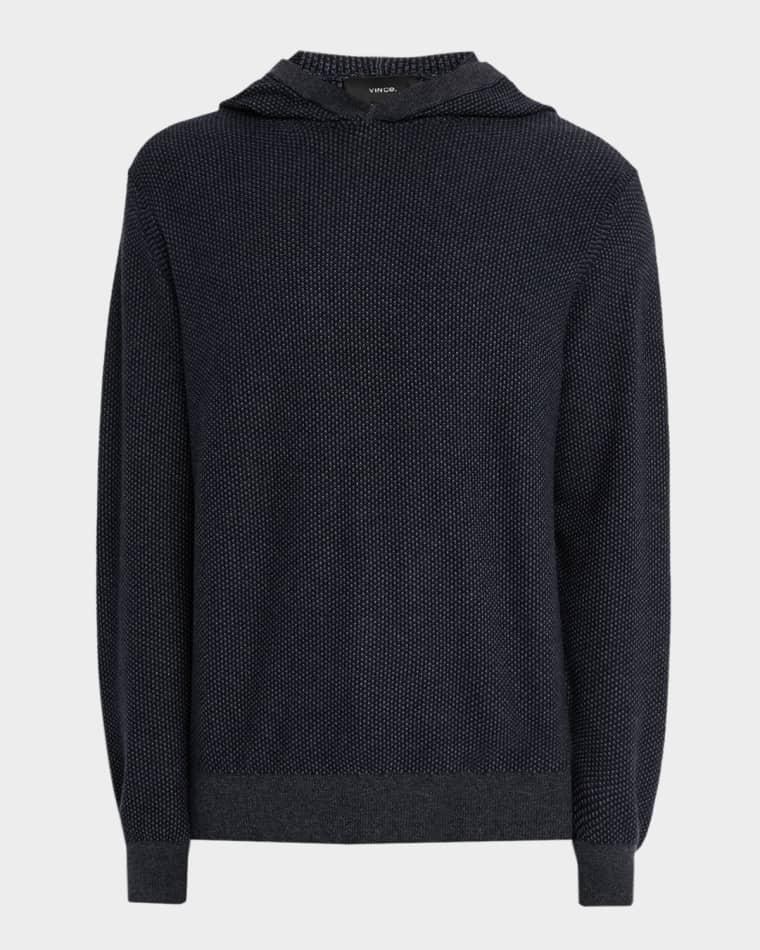 Men's Geo Jacquard Long-Sleeve Hoodie by VINCE Men's Geo Jacquard Long-Sleeve Hoodie by VINCE