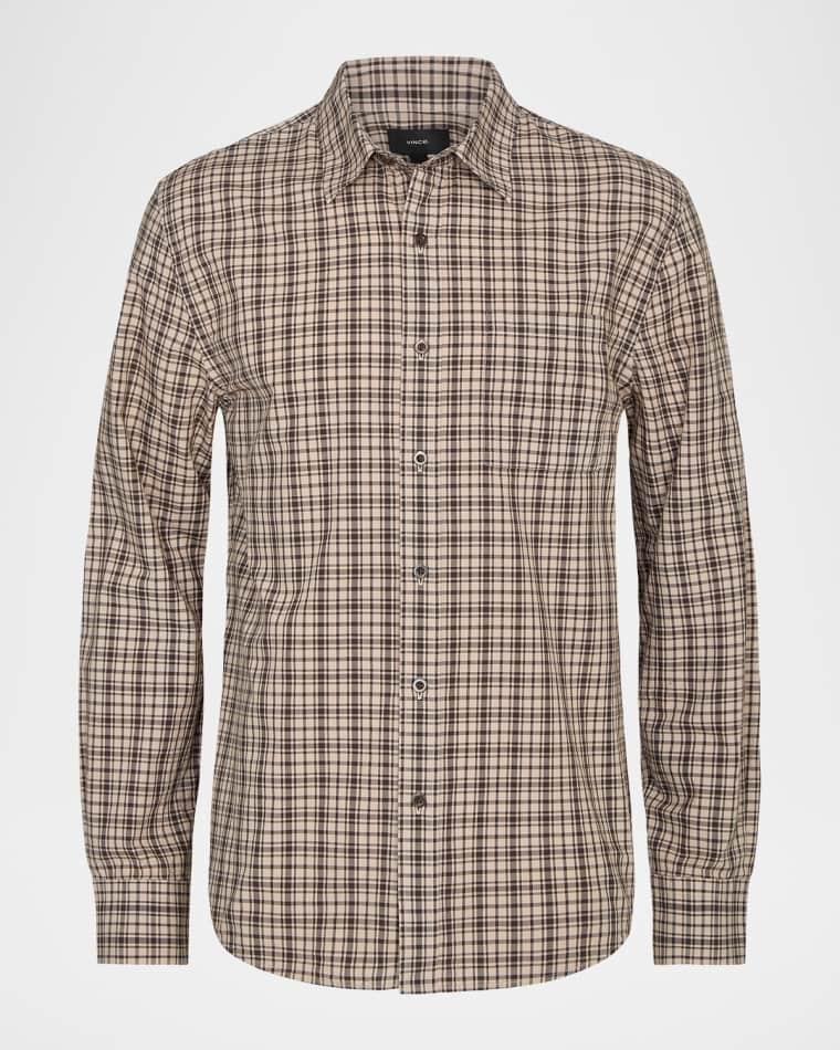 Men's Great Falls Cotton Plaid Button-Down Shirt by VINCE