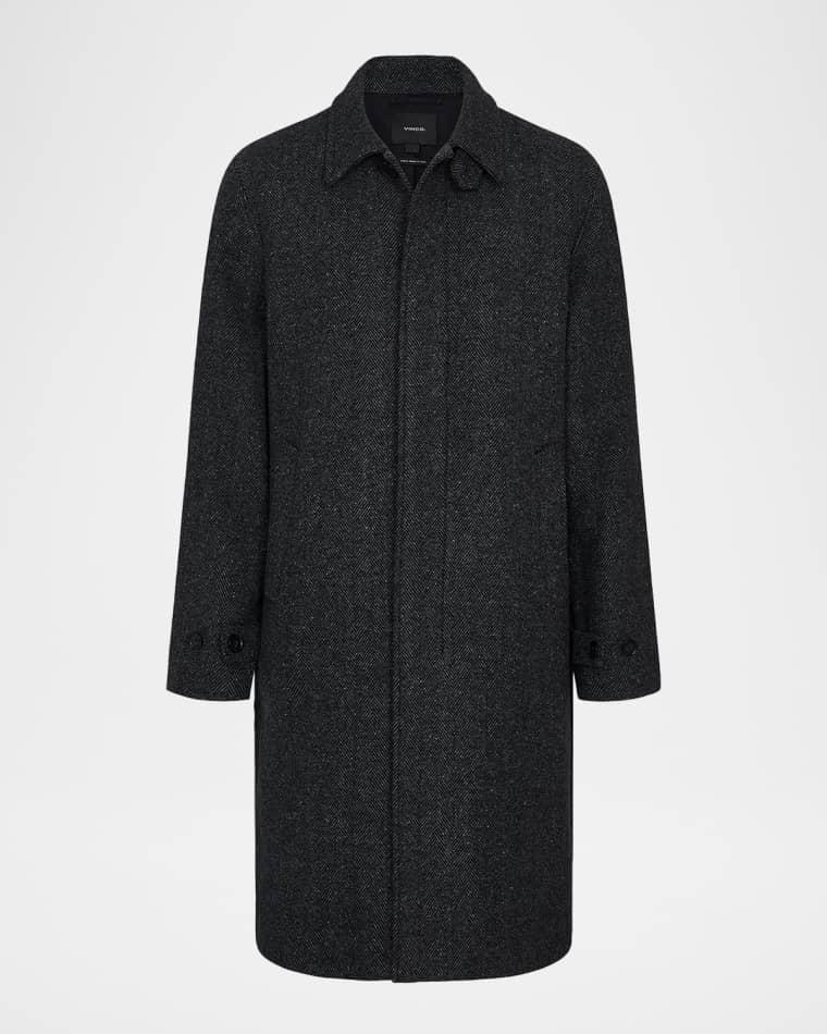 Men's Herringbone Balmacaan Coat by VINCE