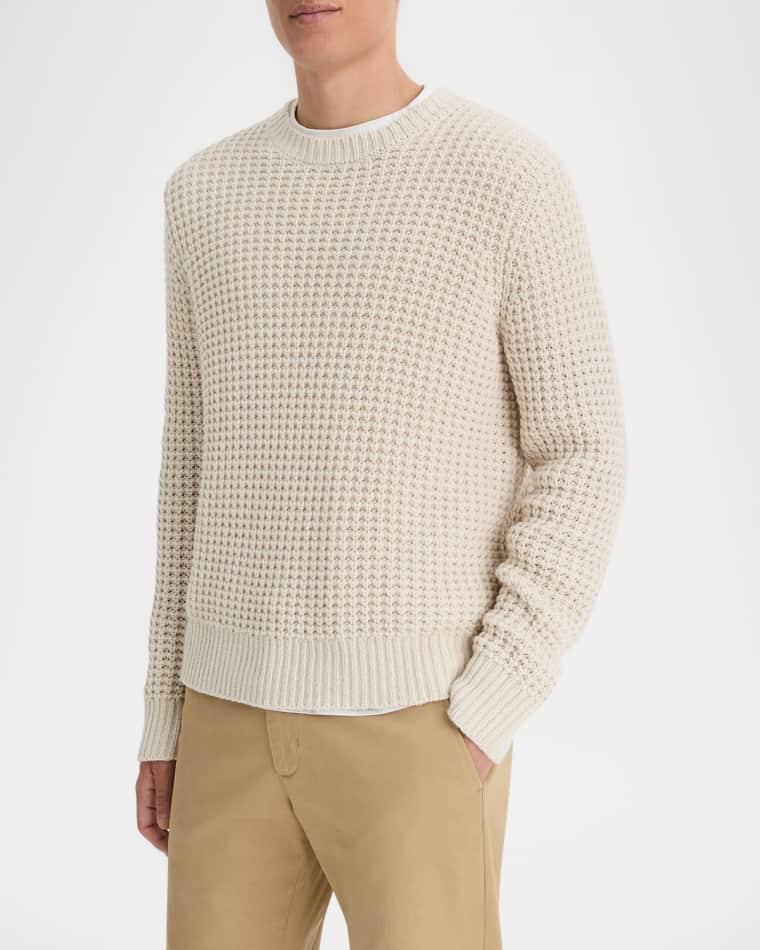 Men's Macro Waffle Cashmere Sweater by VINCE