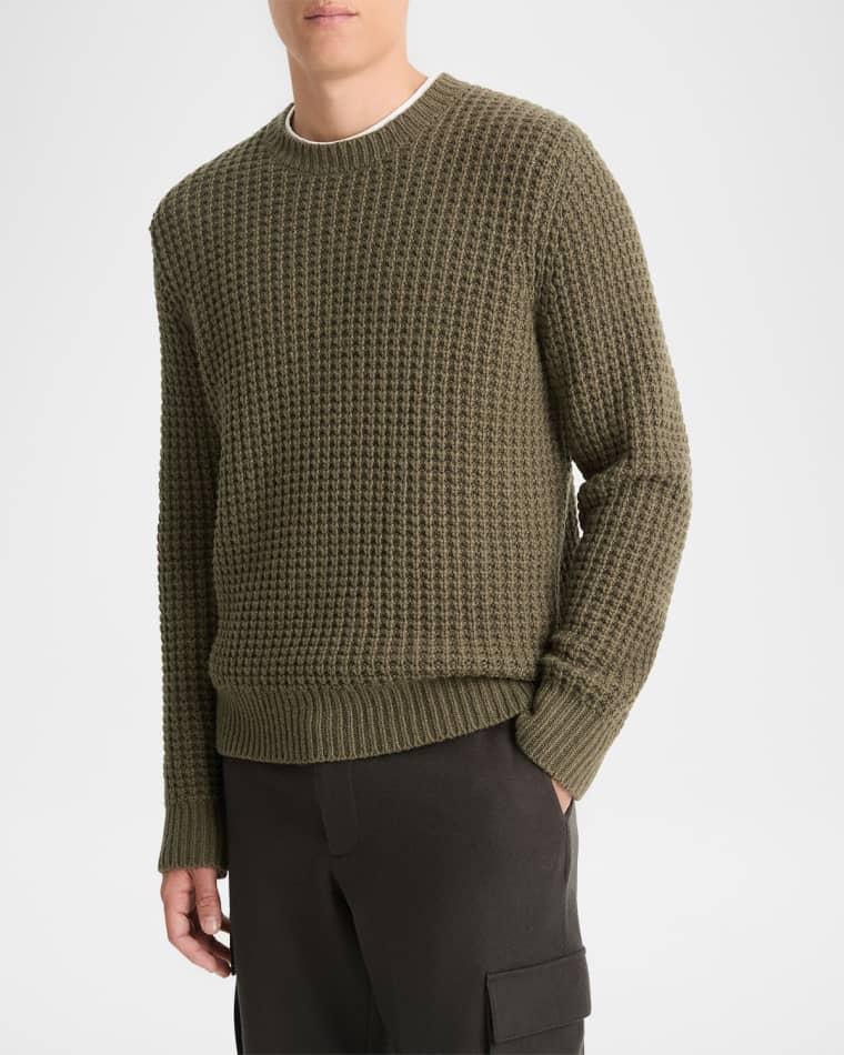 Men's Macro Waffle Cashmere Sweater by VINCE