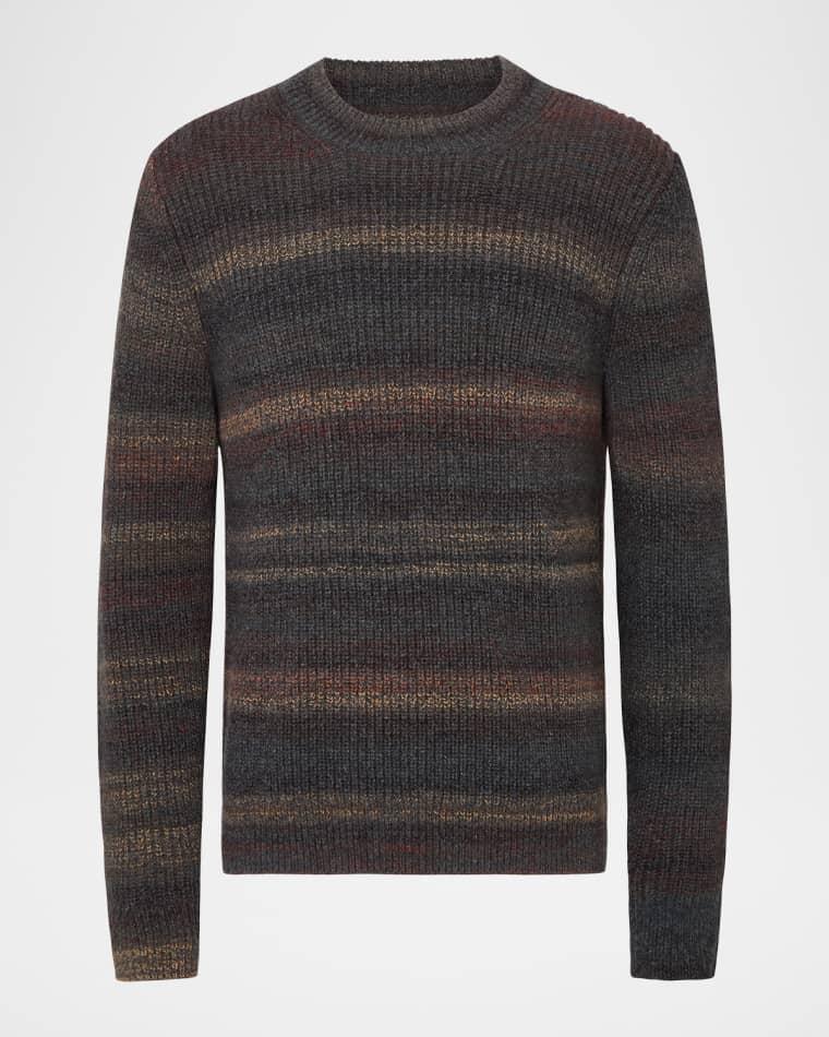 Men's Space-Dye Shaker Wool-Blend Crewneck Sweater by VINCE