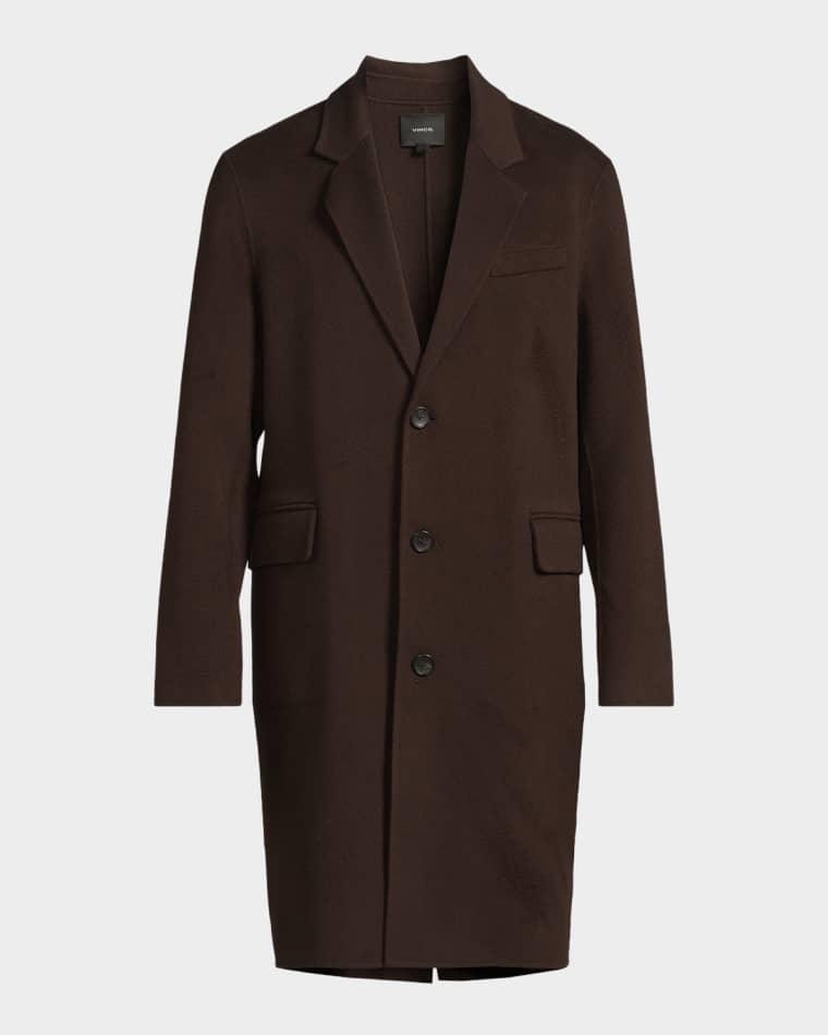 Men's Splittable Wool-Blend Single-Breasted Topcoat by VINCE