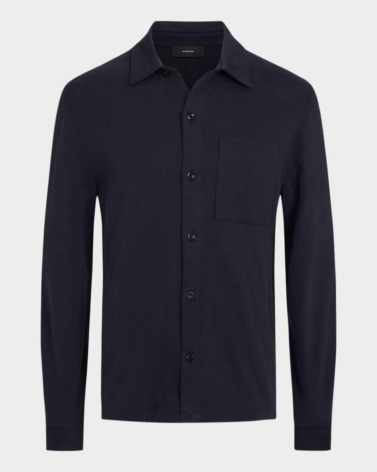 Men's Sueded Jersey Shirt Jacket by VINCE