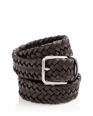 Men's Woven Leather Belt by VINCE