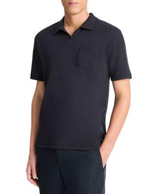 Mesh Knit Johnny Collar Polo Shirt by VINCE