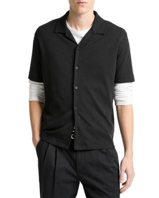 Mesh Knit Short Sleeve Cabana Shirt by VINCE
