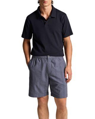 Mesh Knit Snap Short Sleeve Polo by VINCE