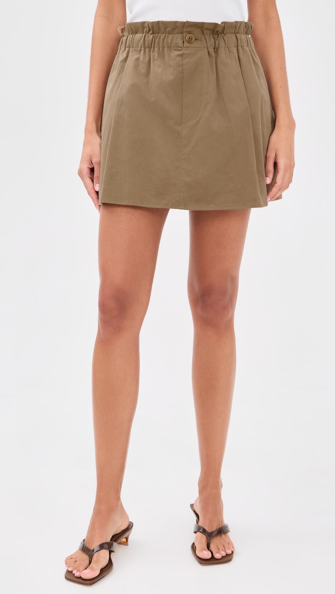 Mid Rise Cotton Pull On Skort by VINCE