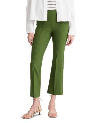 Mid Rise Pintucked Cropped Pants by VINCE