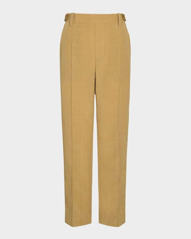 Mid-Rise Pull-On Straight Crop Pants by VINCE